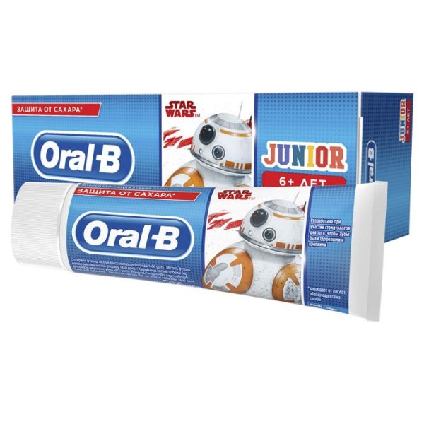 Oral-B зубная паста Junior для детей Нежная мята 75мл фотография