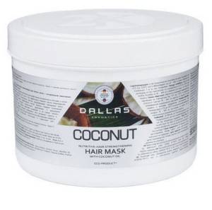 Даллас coconut маска укрепляющая для блеска волос с кокосовым маслом 500 мл