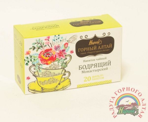 Монастырский бодрящий чайный напиток Нарине 20 пакетиков фотография