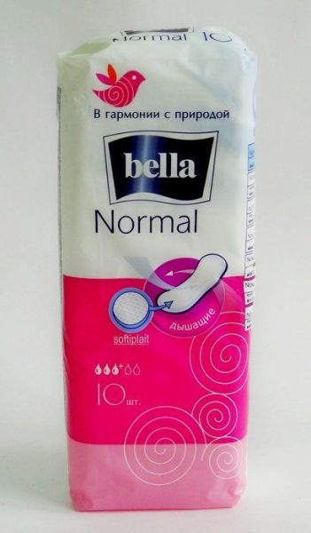 Прокладки Bella Normal softiplait air №10, белая линия фотография