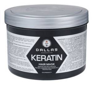Даллас Keratin Professional Treatment маска косметическая для волос с кератином и экстрактом молочного протеина 500мл