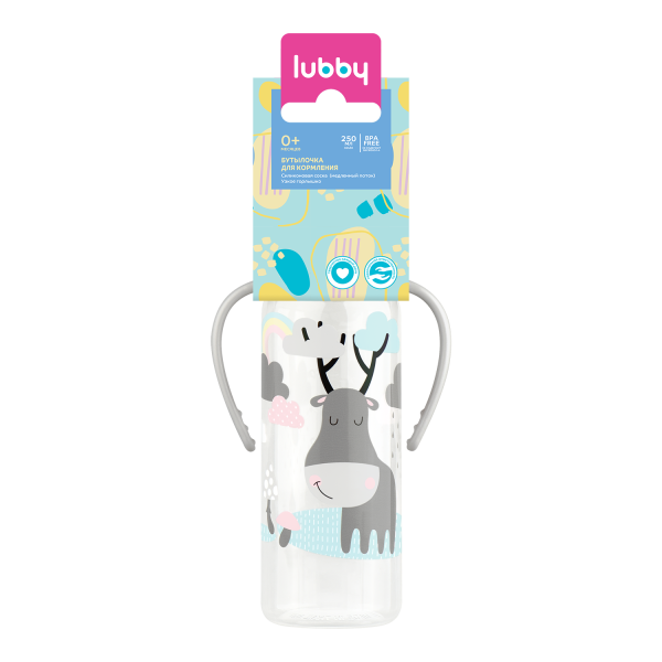 Lubby бутылочка с соской Малыши и Малышки от 0 месяцев 250мл классика фотография