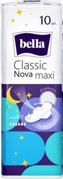 Прокладки Белла белая линия Nova classic maxi drainette air 10шт фотография