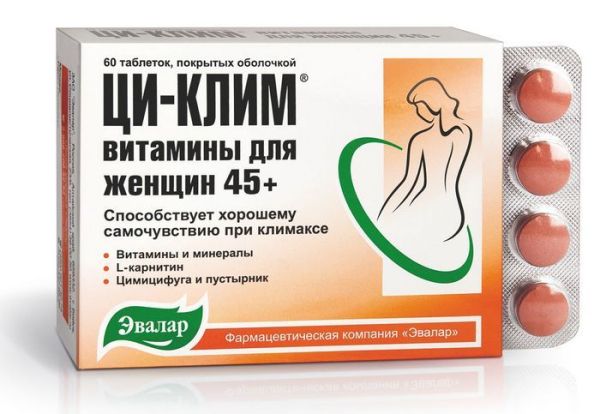 Ци-клим витамины для женщин 45+эвалар 60 таблеток фотография