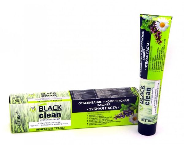 BLACK CLEAN Зубная паста Отбеливание+комплексная защита, 85 г фотография