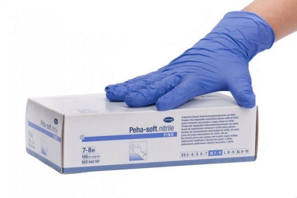 Перчатки peha-soft нитриловые без пудры нестерильные 100 шт фотография